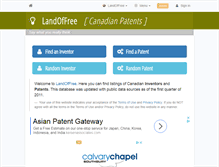 Tablet Screenshot of canadianpatents.landoffree.com